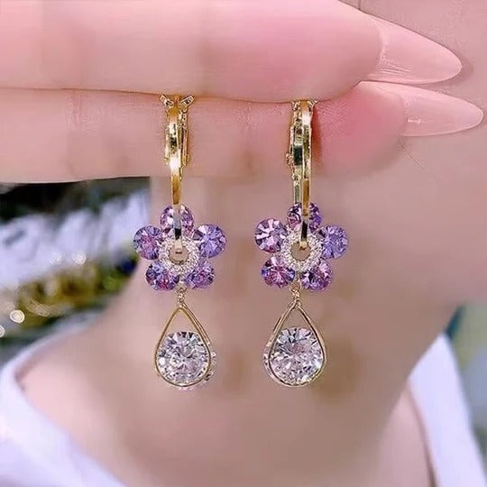 💫 Elegant Crystal Earrings For Girls ✨